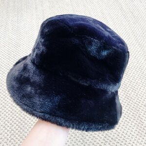 Sprigs 90s Women’s Faux Fur Bucket Hat with Adjustable Fit